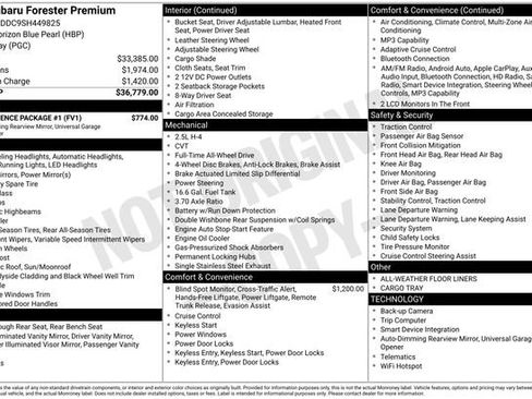 Used 2025 Subaru Forester Premium w/ Convenience Package #1 AWD/4WD image 15