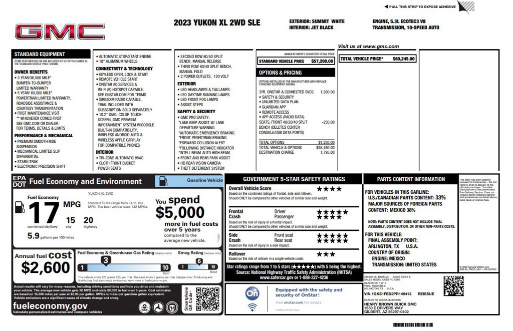 Used 2023 GMC Yukon XL SLE RWD image 4