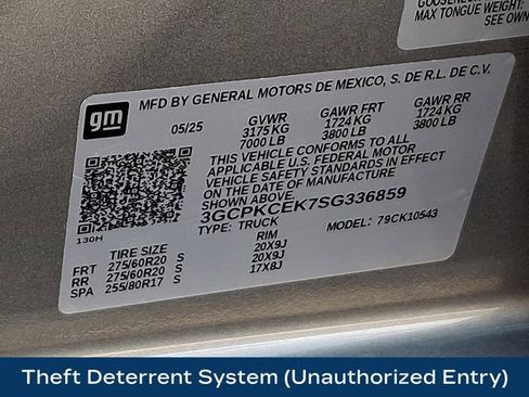 Used 2025 Chevrolet Silverado 1500 Custom Trail Boss w/ Turbomax Blackout Package image 30