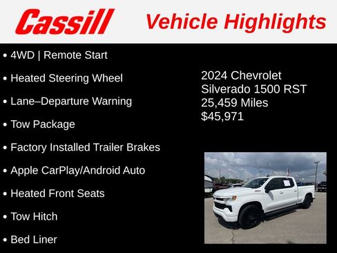 Used 2024 Chevrolet Silverado 1500 RST w/ Z71 Off-Road Package AWD/4WD image 3