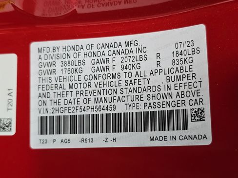Certified 2023 Honda Civic Sport image 34