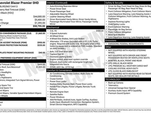 Certified 2022 Chevrolet Blazer Premier w/ Enhanced Convenience Package image 6