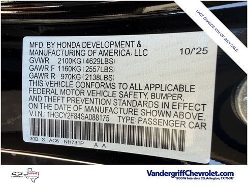 Used 2025 Honda Accord Touring image 31