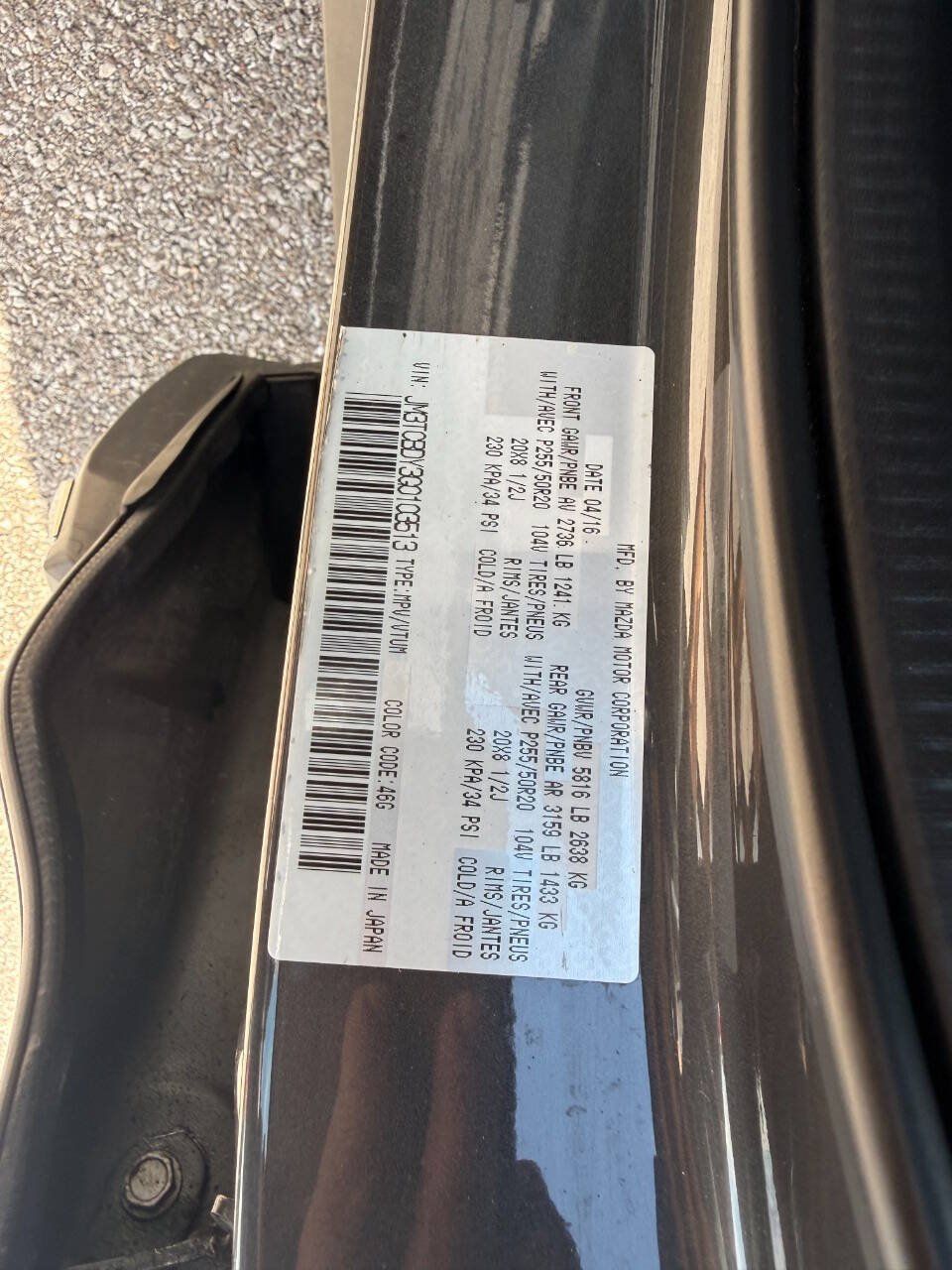 Used 2016 MAZDA CX-9 Grand Touring AWD/4WD image 62