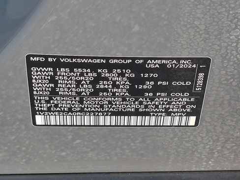 Used 2024 Volkswagen Atlas Cross Sport SE FWD image 39
