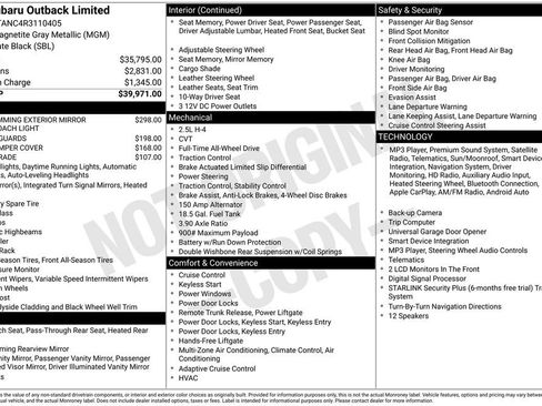 Certified 2024 Subaru Outback Limited AWD/4WD image 27