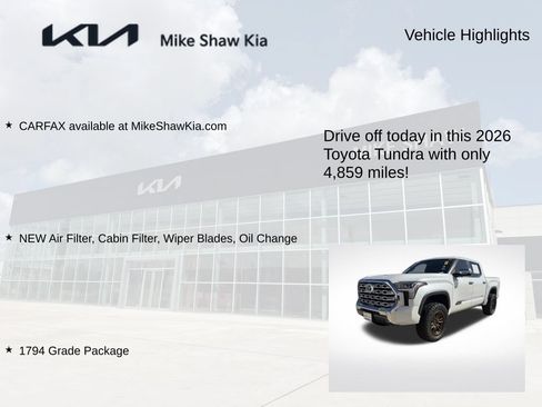 Used 2026 Toyota Tundra 1794 Edition AWD/4WD image 9