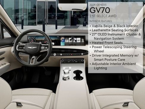 New 2026 Genesis GV70 2.5T Select AWD/4WD image 17