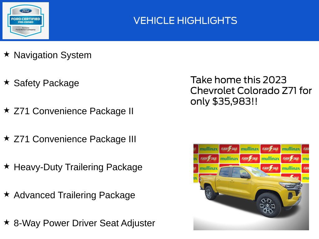 Used 2023 Chevrolet Colorado Z71 w/ Z71 Convenience Package 2 AWD/4WD image 18
