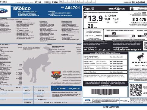 Certified 2021 Ford Bronco Wildtrak AWD/4WD image 5