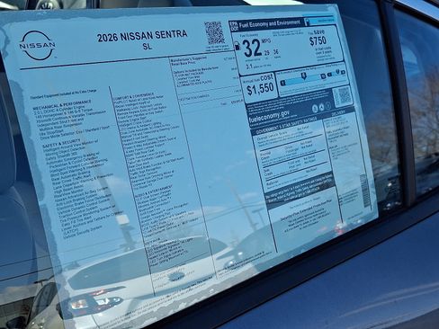 New 2026 Nissan Sentra SL w/ Floor Mat Package FWD image 11