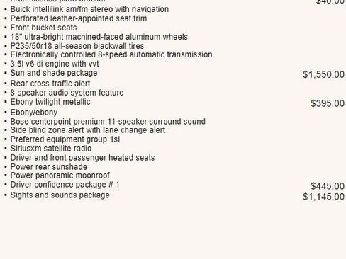 Used 2017 Buick LaCrosse Essence w/ Sun and Shade Package image 2