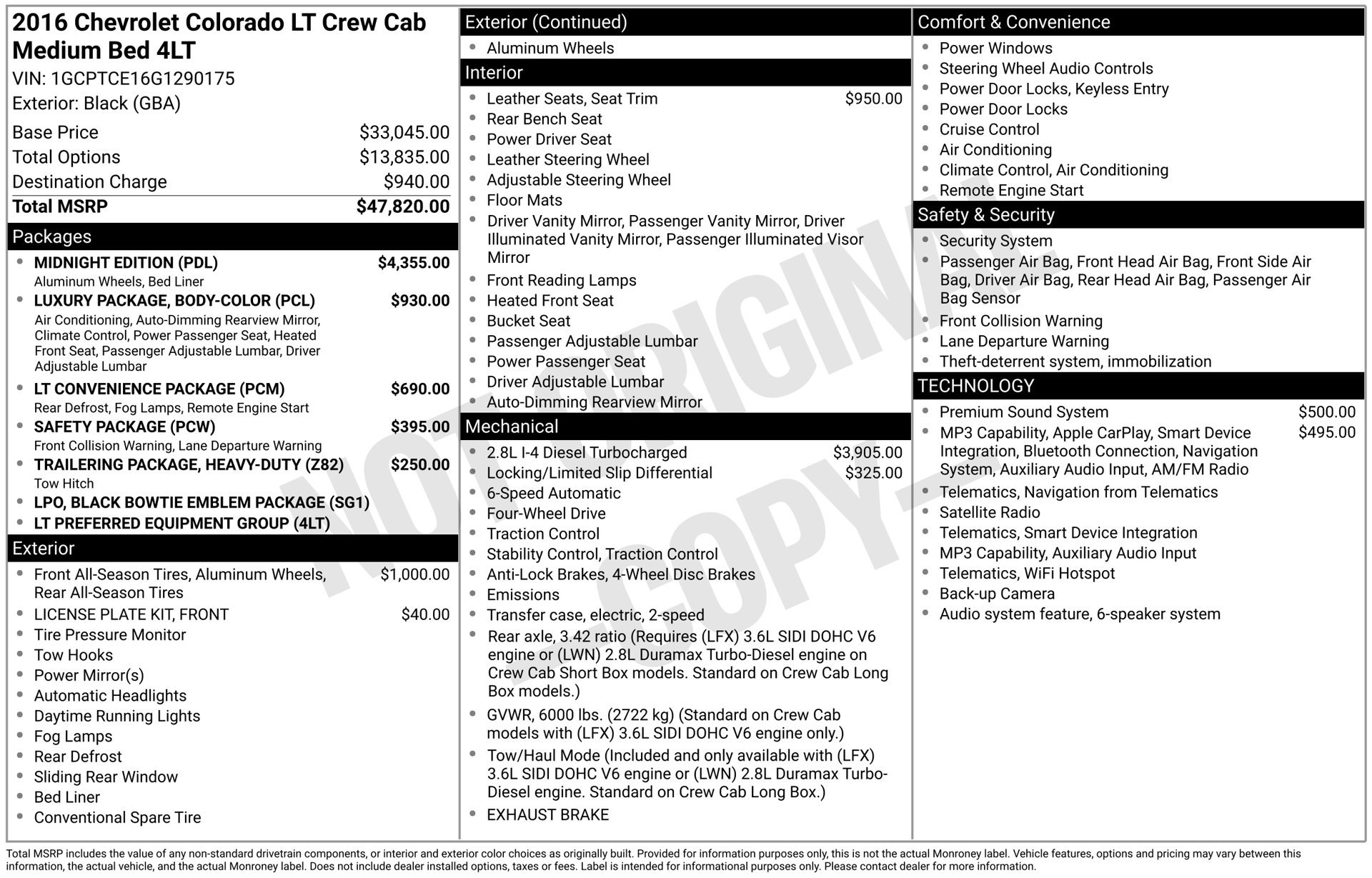 Used 2016 Chevrolet Colorado LT w/ Midnight Edition AWD/4WD image 3