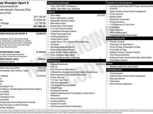 Used 2023 Jeep Wrangler Sport S image 10