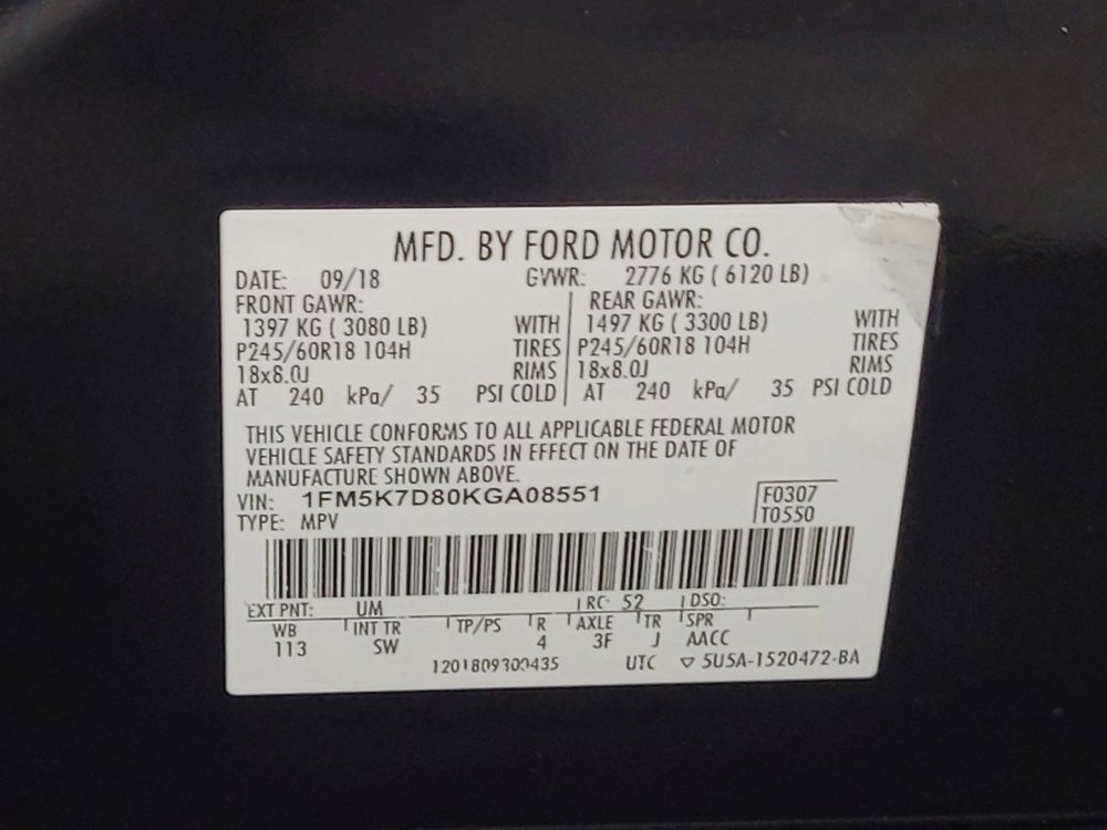 Used 2019 Ford Explorer XLT w/ Equipment Group 202A FWD image 33