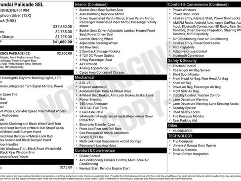 Used 2022 Hyundai Palisade SEL w/ Convenience Package AWD/4WD image 5