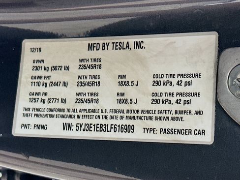 Used 2020 Tesla Model 3 Long Range AWD/4WD image 12