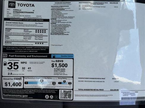 Used 2026 Toyota Corolla LE FWD image 24