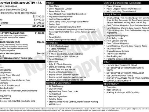 Used 2023 Chevrolet TrailBlazer ACTIV w/ Sun and Liftgate Package image 5