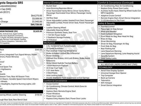 Certified 2024 Toyota Sequoia SR5 w/ SR5 Premium Package AWD/4WD image 36