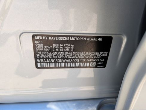 Used 2019 BMW 530i w/ Premium Package RWD image 35