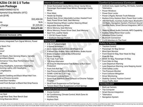 Used 2021 MAZDA CX-30 2.5 Turbo w/ Premium Package image 6