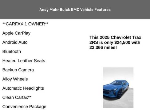 Used 2025 Chevrolet Trax RS w/ Driver Confidence Package FWD image 4