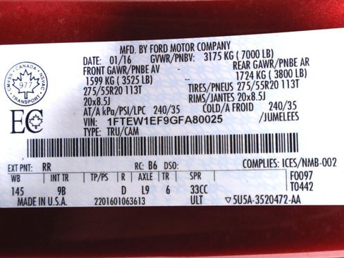 Used 2016 Ford F150 Platinum w/ Technology Package AWD/4WD image 57