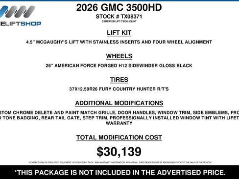 Used 2026 GMC Sierra 3500 Denali Ultimate w/ LPO, Black Badging Package image 2