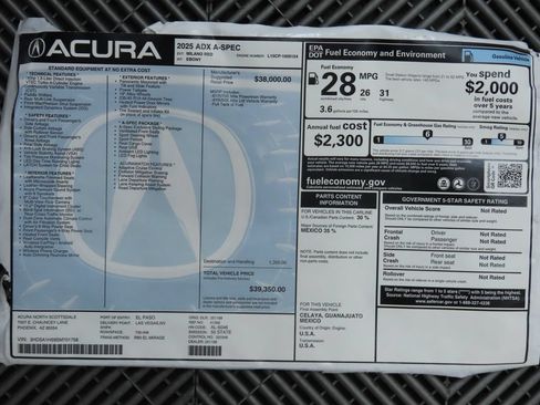 Used 2025 Acura ADX A-Spec FWD image 9