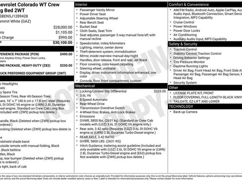 Used 2018 Chevrolet Colorado W/T w/ WT Convenience Package RWD image 6
