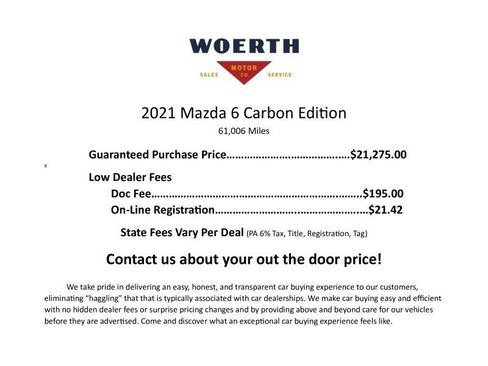 Used 2021 MAZDA MAZDA6 Carbon Edition FWD image 3