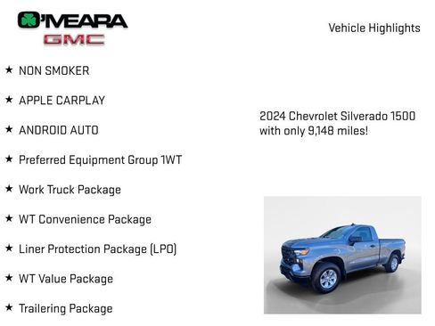 Used 2024 Chevrolet Silverado 1500 W/T w/ WT Value Package image 8