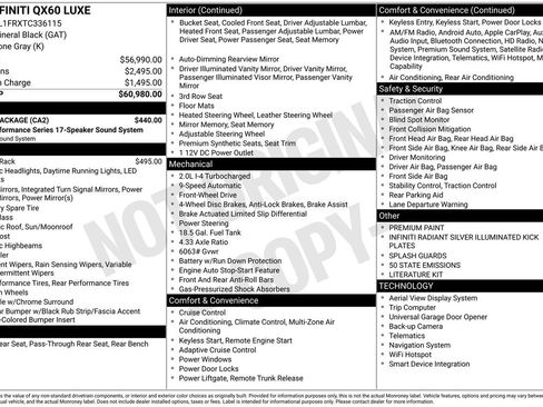 Certified 2026 INFINITI QX60 Luxe w/ Cargo Package image 34