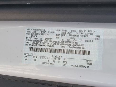 Certified 2024 Ford Transit 350 XLT RWD image 20