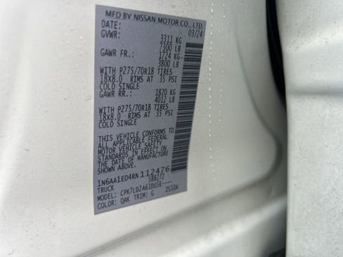 Used 2024 Nissan Titan PRO-4X w/ Pro-4x Utility Package image 36