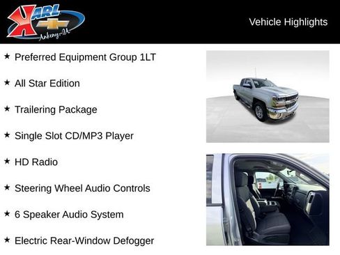 Certified 2018 Chevrolet Silverado 1500 LT w/ All Star Edition AWD/4WD image 2
