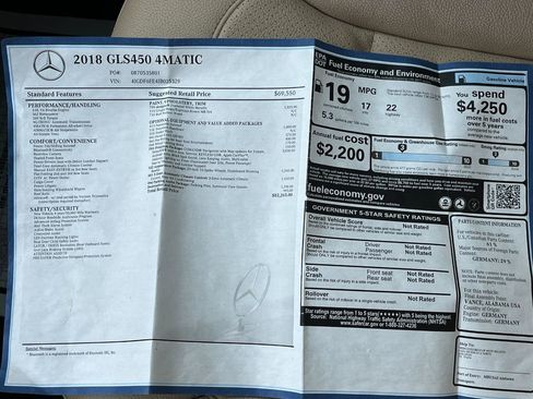 Used 2018 Mercedes-Benz GLS 450 4MATIC w/ Premium Package image 37