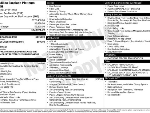 New 2026 Cadillac Escalade Platinum Sport w/ LPO, ONYX Package image 37