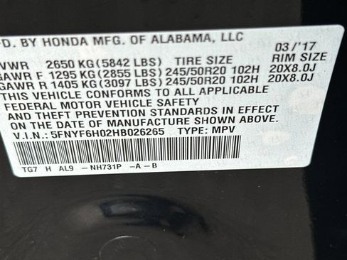 Used 2017 Honda Pilot Elite image 29