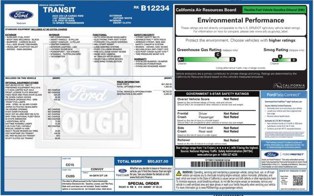 Used 2024 Ford Transit 250 Low Roof w/ Exterior Upgrade Package RWD image 4