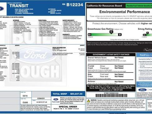 Used 2024 Ford Transit 250 Low Roof w/ Exterior Upgrade Package RWD image 4