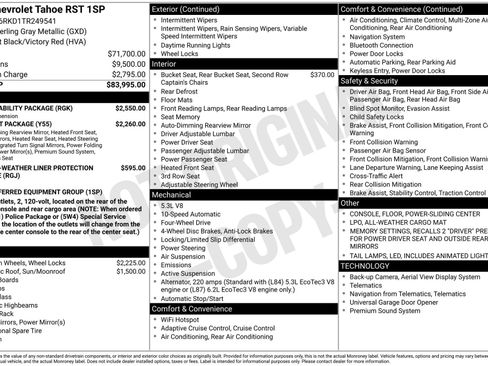 New 2026 Chevrolet Tahoe RST w/ RST Capability Package image 5