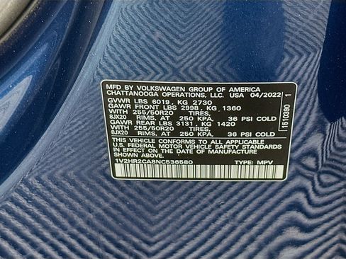 Used 2022 Volkswagen Atlas SE w/ Black Wheel Package AWD/4WD image 31