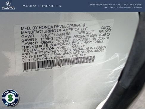 Certified 2026 Acura MDX FWD w/ Technology Package image 32