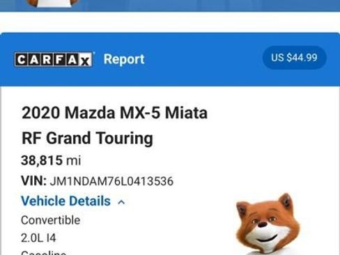 Used 2020 MAZDA MX-5 Miata RF Grand Touring RWD image 35