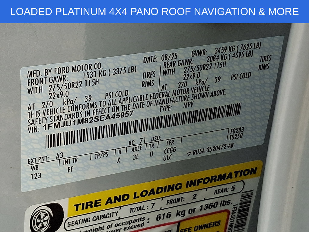 Used 2025 Ford Expedition Platinum w/ Driver's Package AWD/4WD image 28