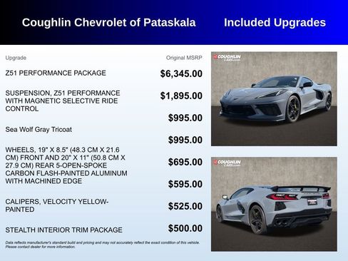 Used 2025 Chevrolet Corvette Stingray Preferred Cpe w/ Z51 Performance Package RWD image 3