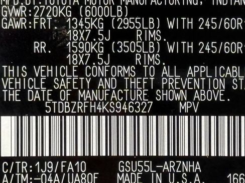 Used 2019 Toyota Highlander Plus w/ Protection Package #3 AWD/4WD image 50