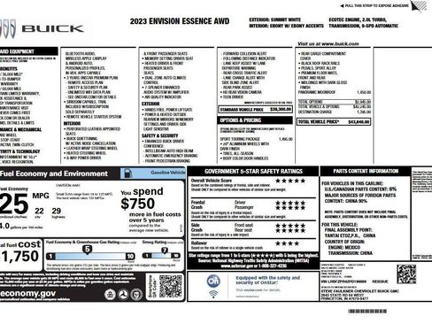 Used 2023 Buick Envision Essence w/ Sport Touring Package AWD/4WD image 6